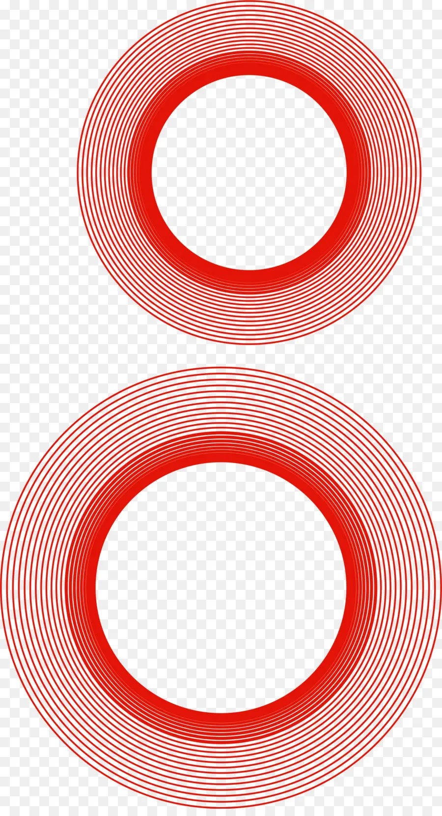 Círculos Concéntricos Rojos，Patrón Circular PNG