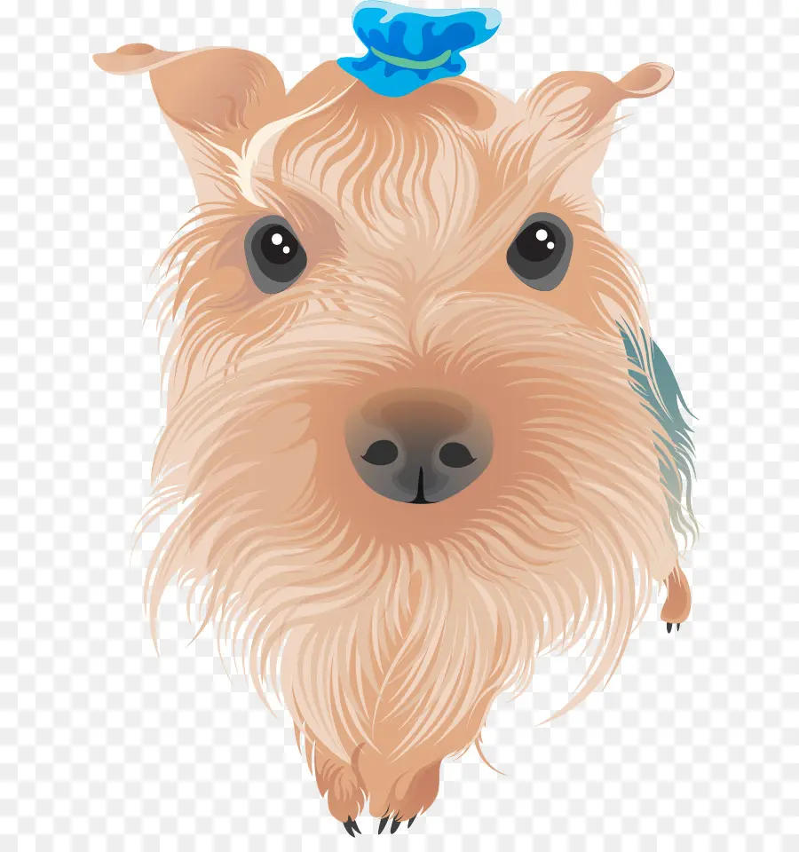 Perro Con Lazo Azul，Lindo PNG