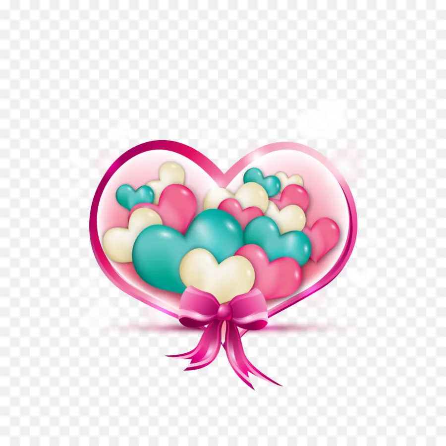 Corazón Con Globos，Cinta PNG