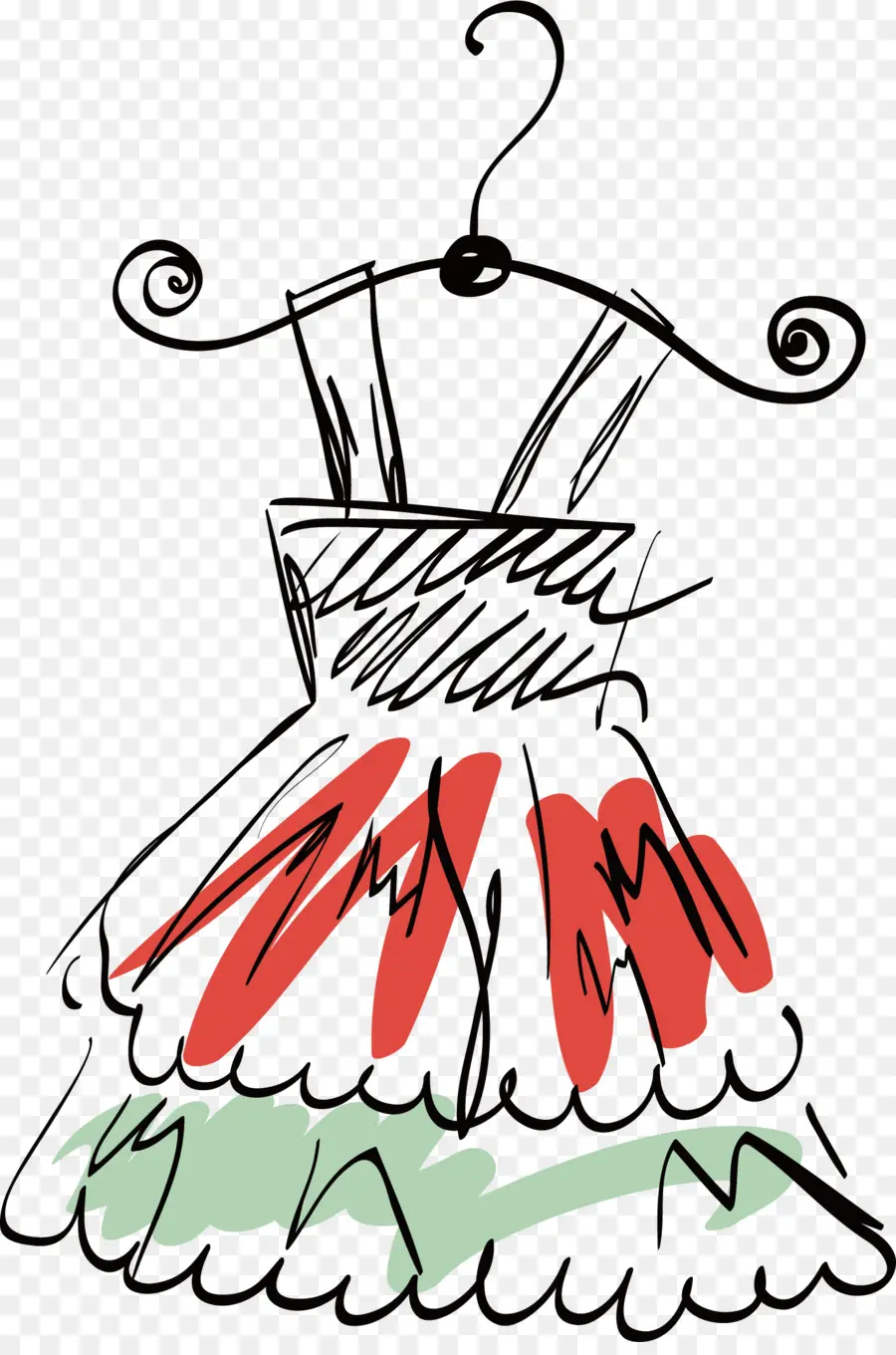 Vestido，Percha PNG