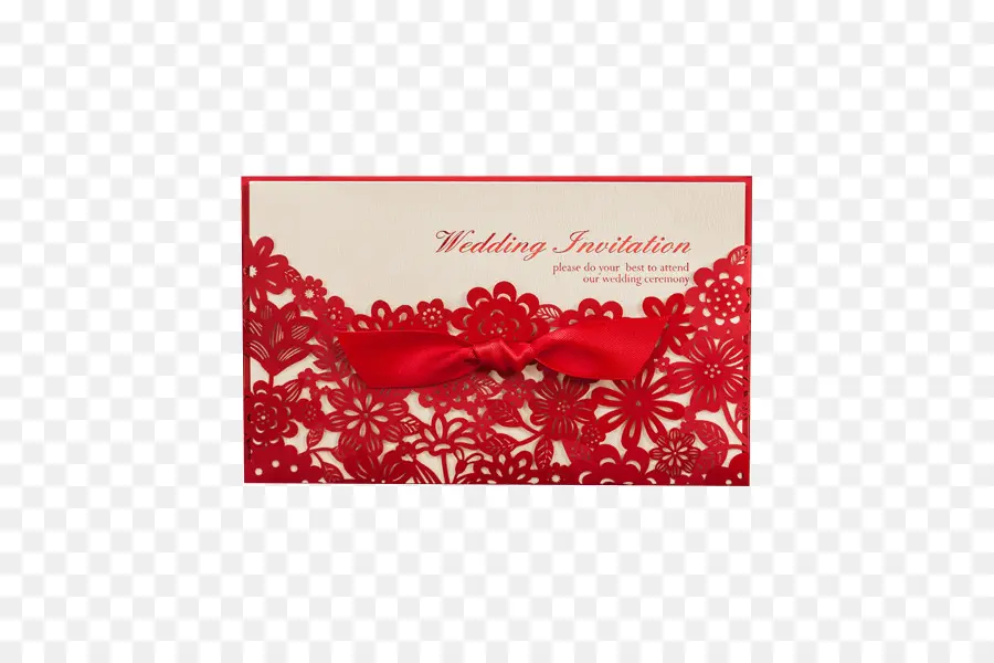 Invitación De Boda Roja，Tarjeta PNG