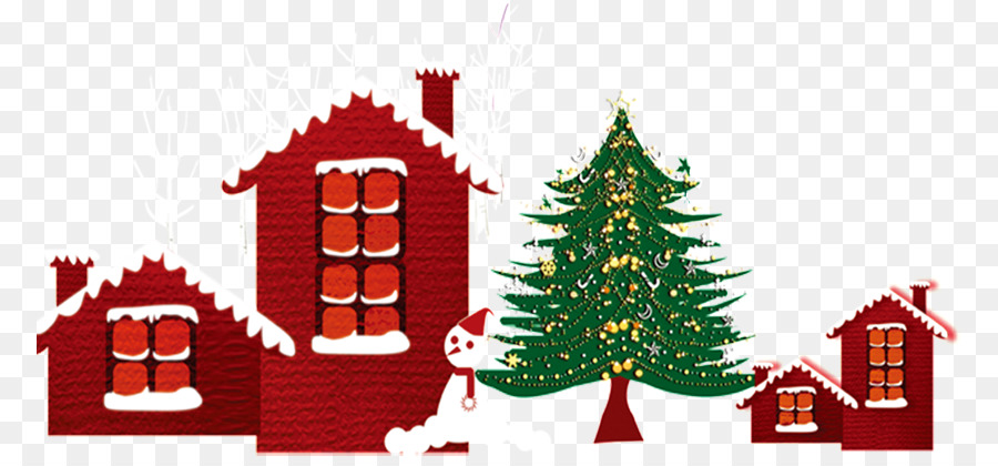 árbol De Navidad，Casa PNG