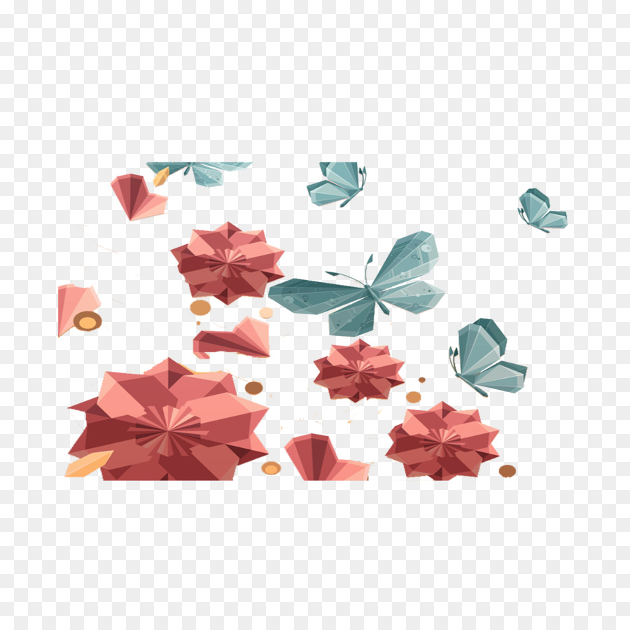 Mariposas Y Flores，Vistoso PNG