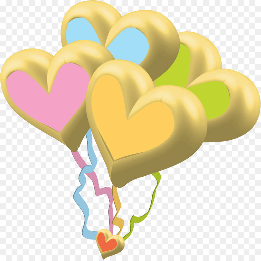 Globos De Corazon，Vistoso PNG