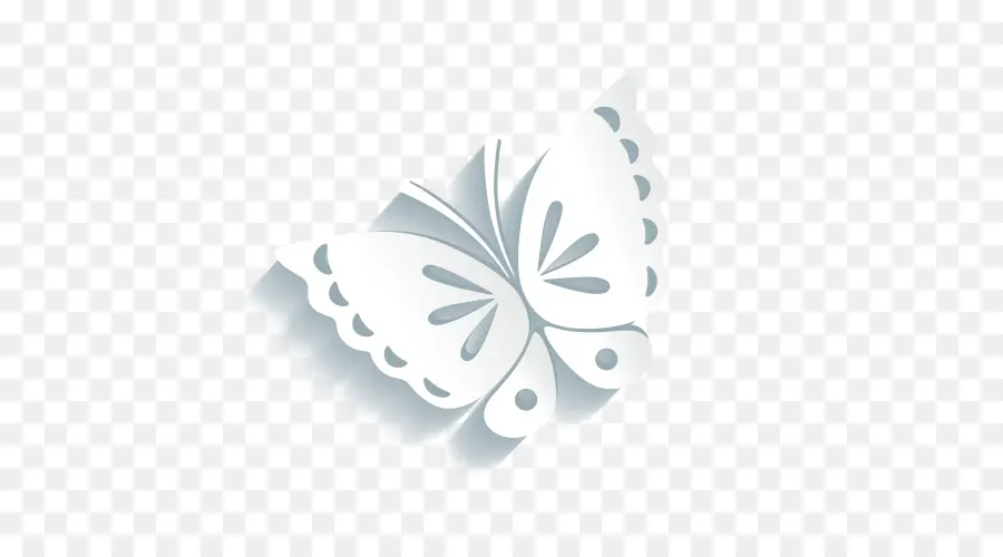 Mariposa De Papel，Blanco PNG