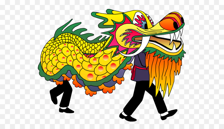 Año Nuevo Chino，Danza Del Dragón PNG