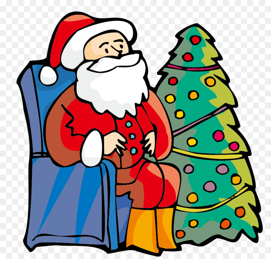 Santa Claus，árbol De Navidad PNG