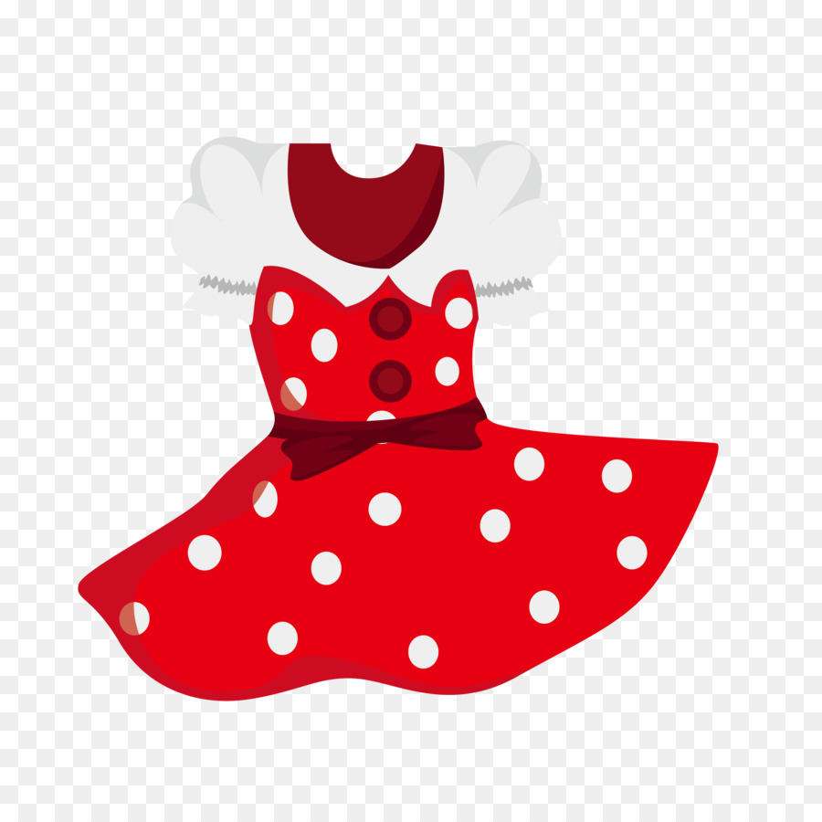 Vestido De Lunares，Rojo PNG