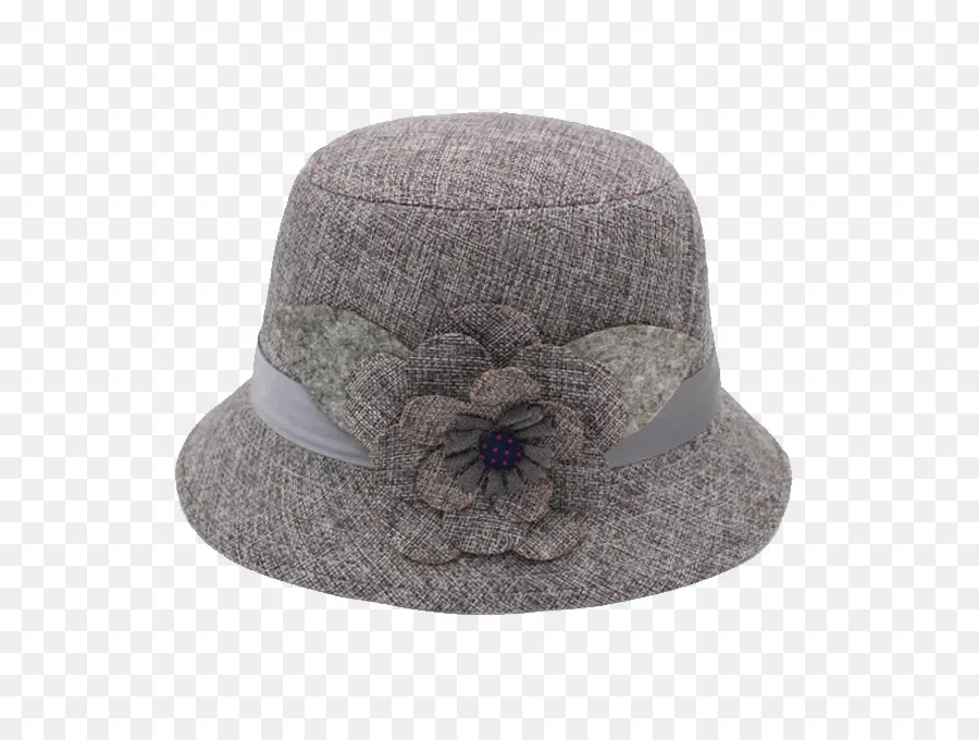 Sombrero De Flores Gris，Flor PNG