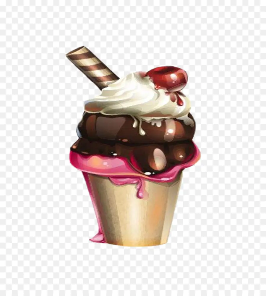 Helado，Sundae PNG