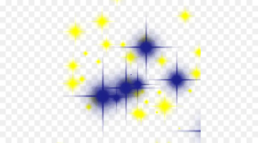 Estrellas Amarillas Y Azules，Destellos PNG