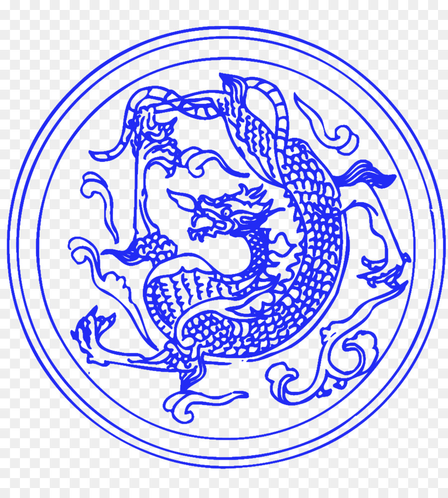 Dragón，Azul PNG