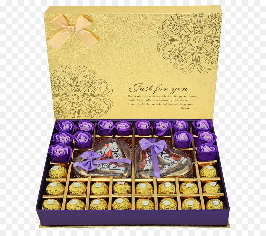 Caja De Regalo De Chocolates，Regalo PNG