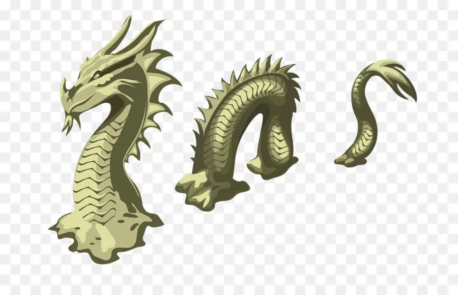 Dragón Verde，Criatura Mítica PNG