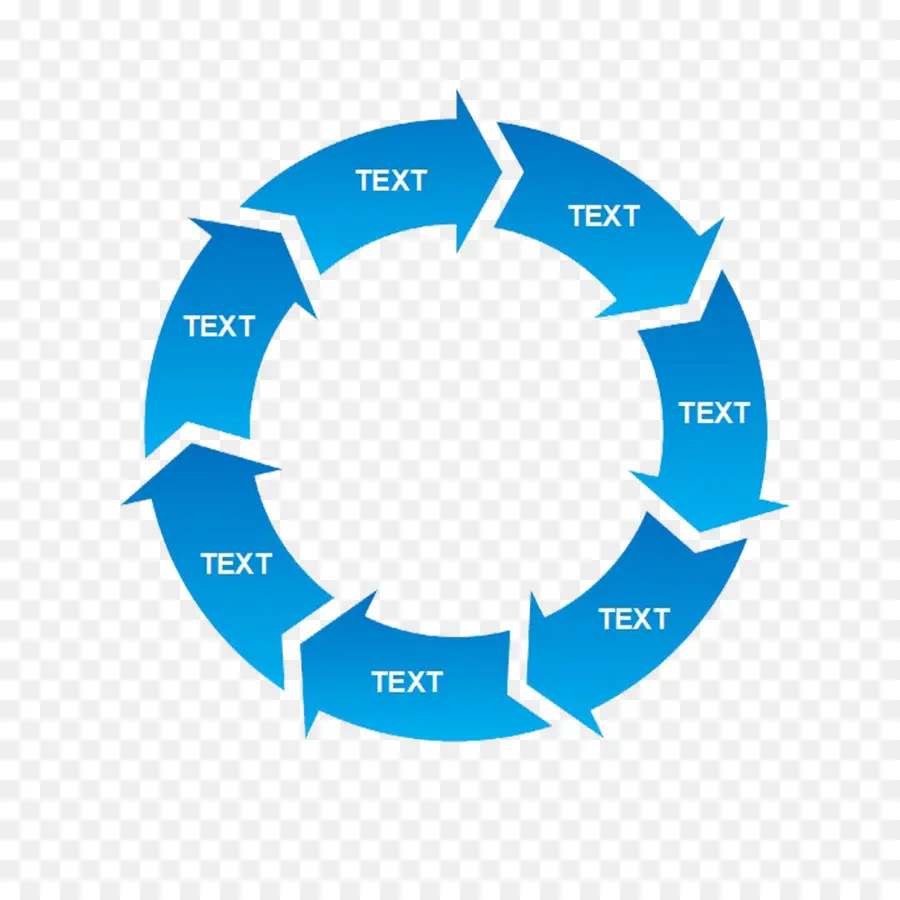 Flechas Circulares Azules，Ciclo PNG