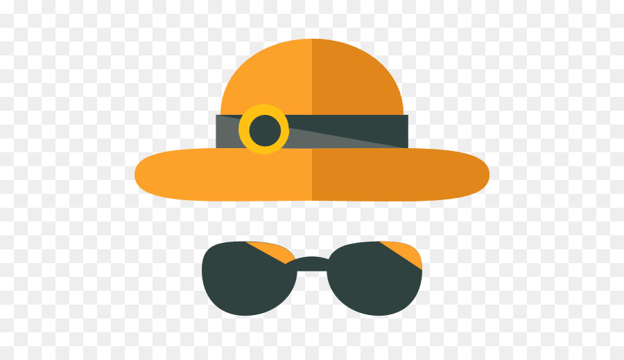 Sombrero Naranja Y Gafas De Sol，Sombrero PNG