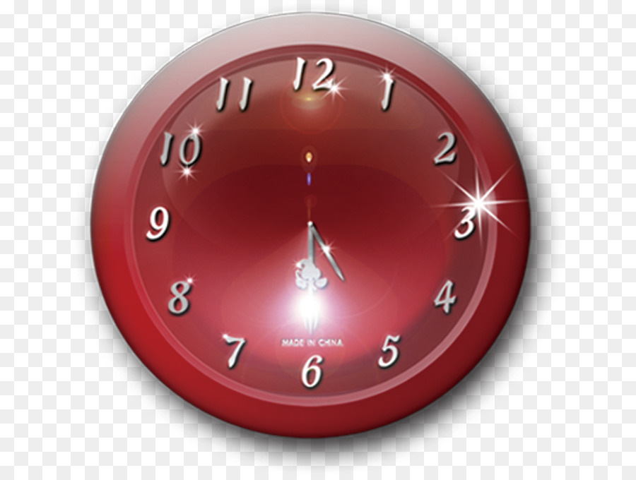 Reloj De Pared Rojo，Reloj PNG