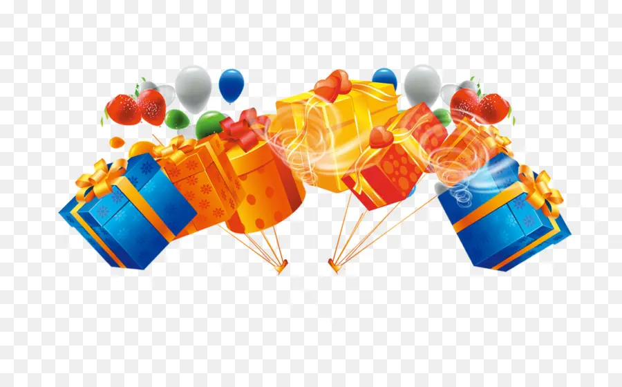 Cajas De Regalo，Globos PNG