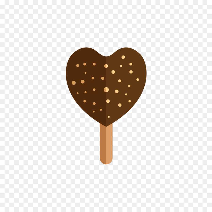 Helado En Forma De Corazón，Chocolate PNG