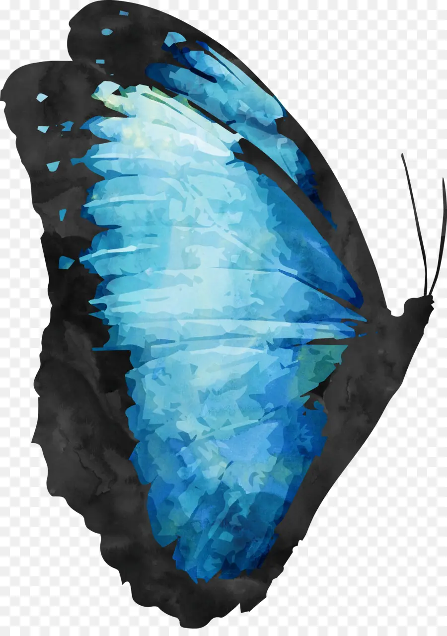 Mariposa，Azul PNG