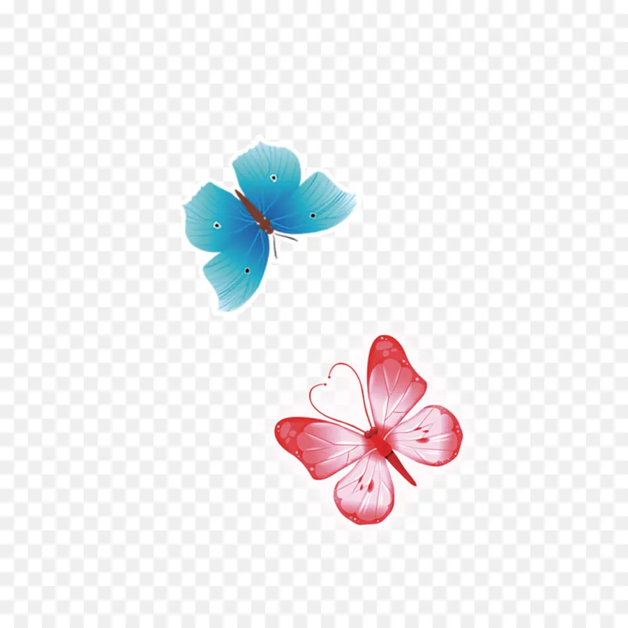 Mariposa，Azul PNG