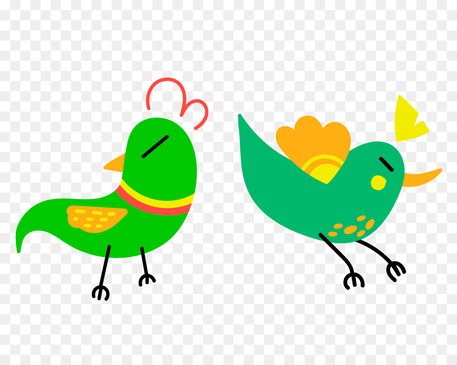 Pájaros Verdes，Dibujos Animados PNG