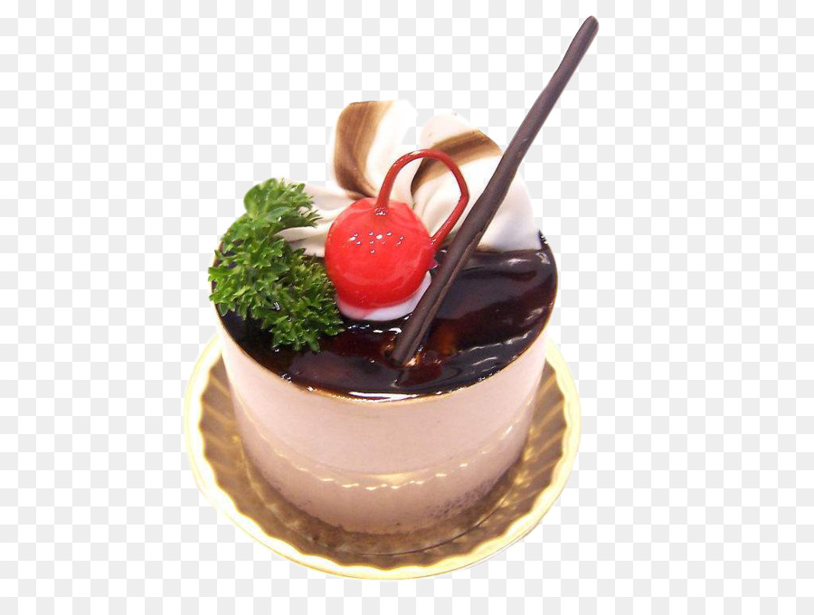 Pastel De Mousse De Chocolate，Cereza PNG