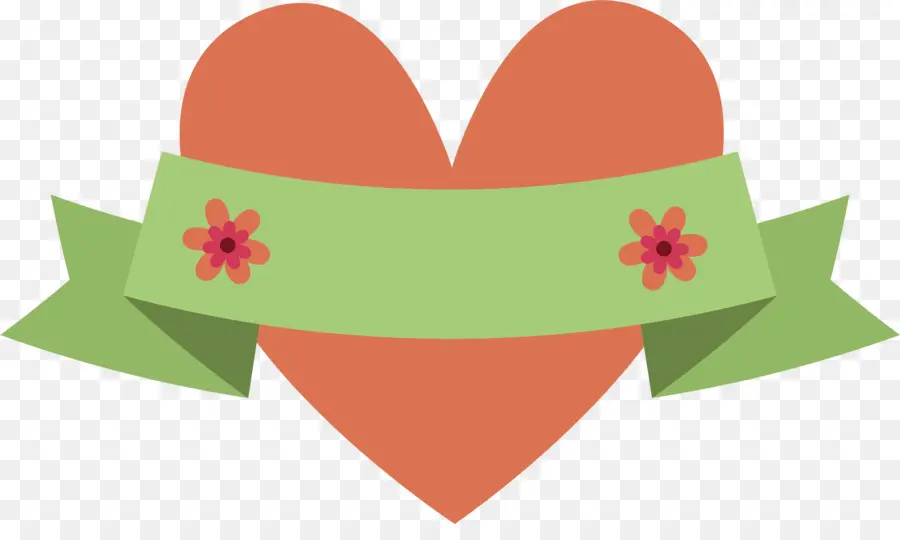 Corazón Con Cinta，Cinta PNG