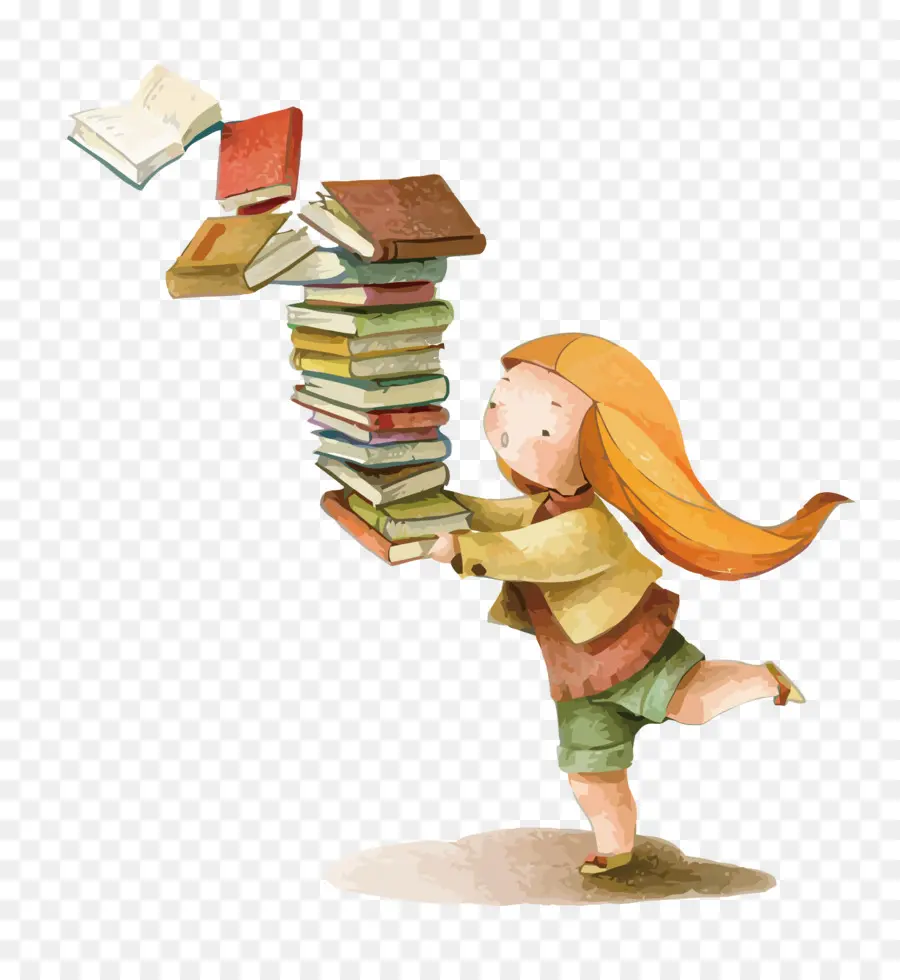 Chica Con Libros，Libros PNG