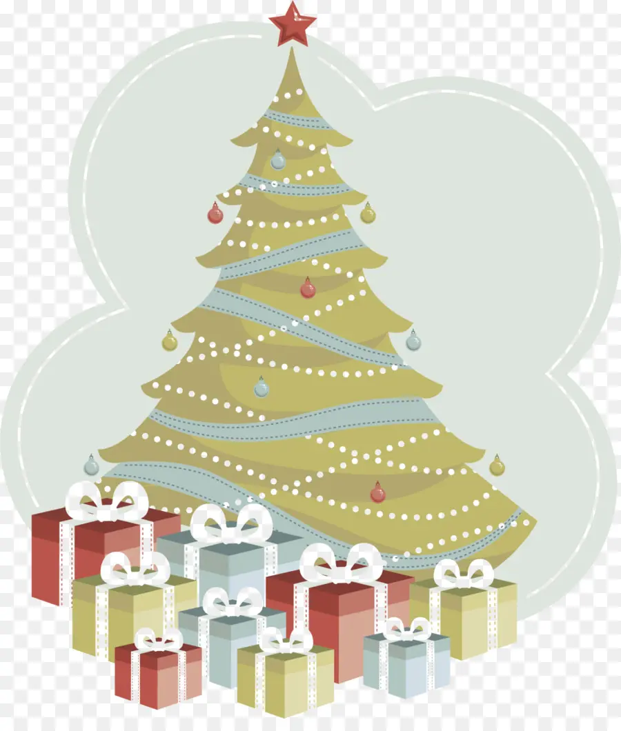 Árbol De Navidad Con Regalos，Regalos PNG