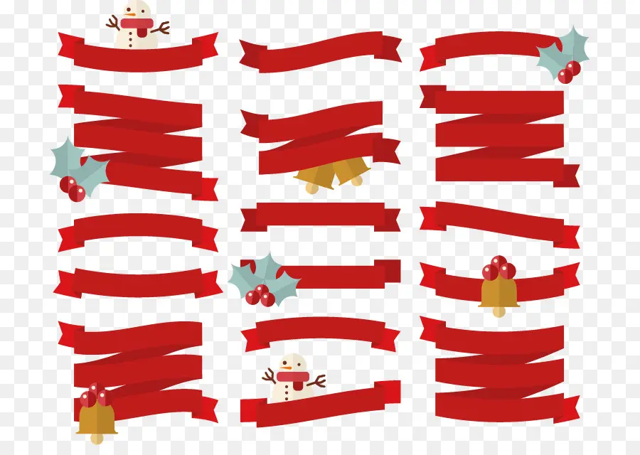 Cintas Rojas De Navidad，Rojo PNG