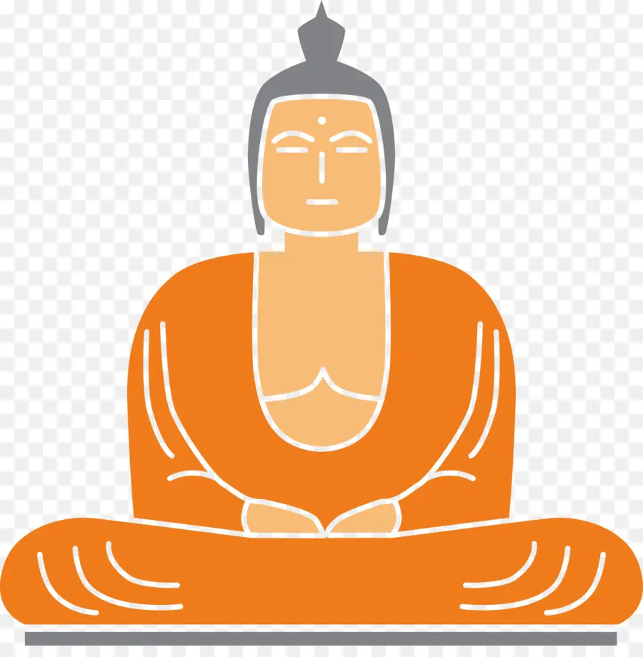 Buda Minimalista，Meditación PNG