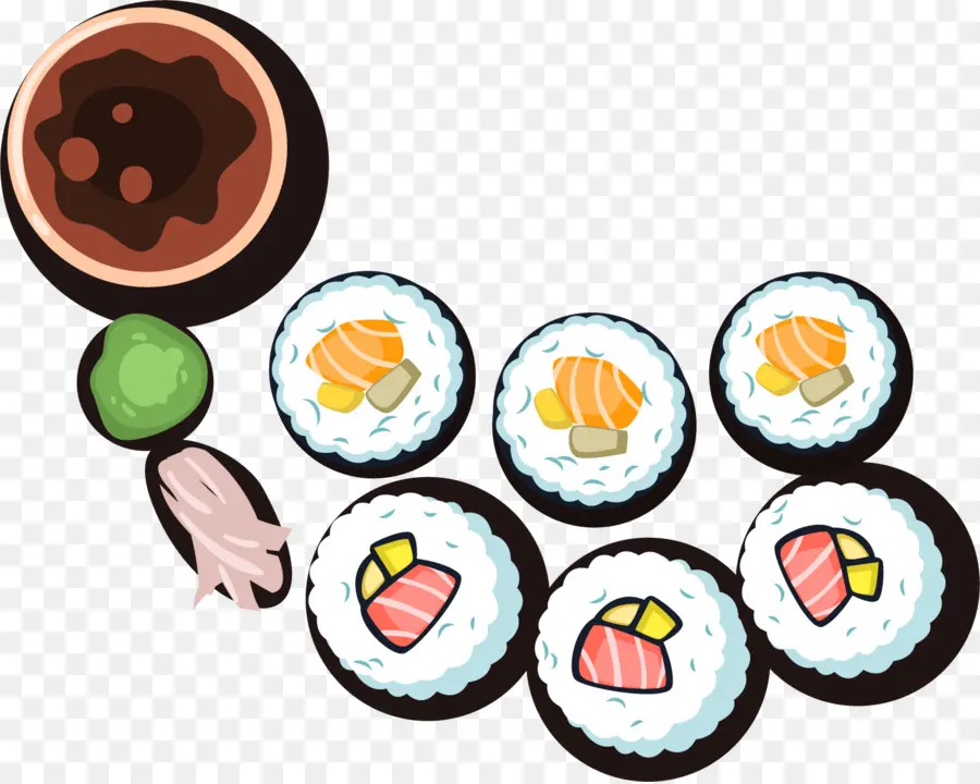 Rollos De Sushi，Pez PNG