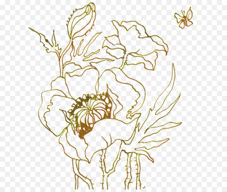 Dibujo De Flores，Bosquejo PNG