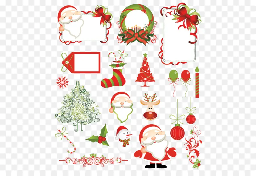 Decoraciones Navideñas，Papá Noel PNG