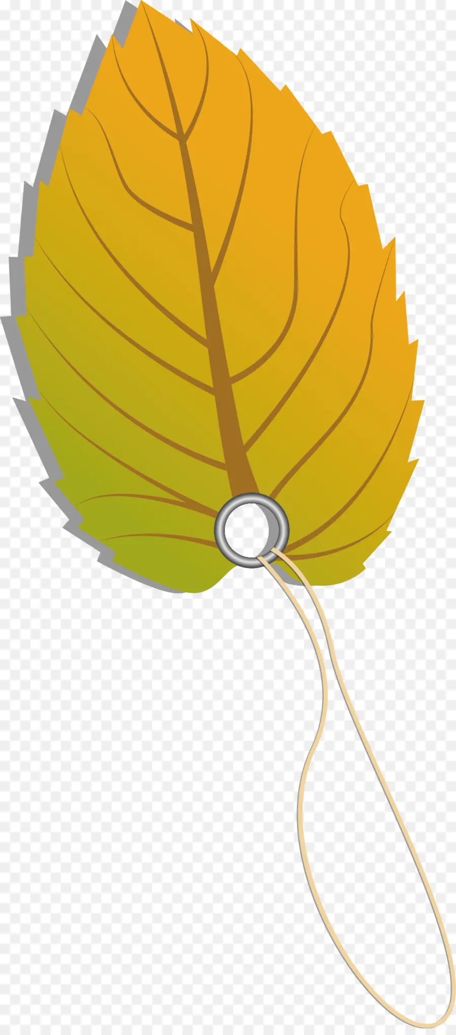 Hoja Con Etiqueta，Otoño PNG