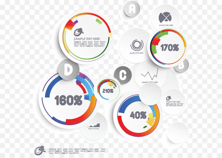 Círculos Infográficos，Datos PNG