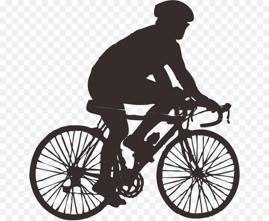 Silueta De Ciclista，Bicicleta PNG