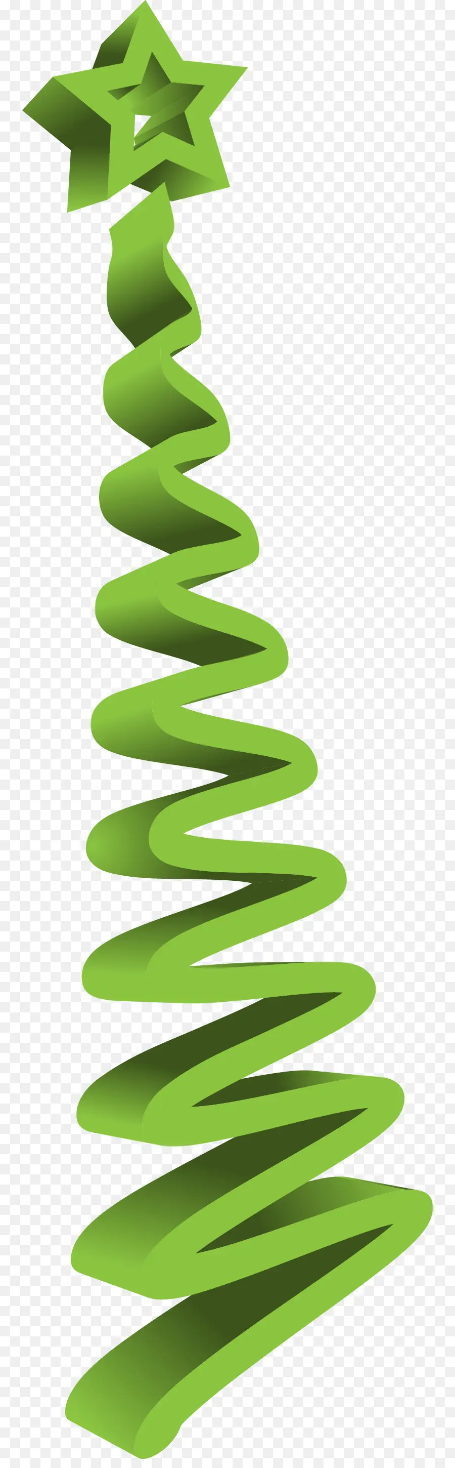 Árbol De Navidad En Espiral，Verde PNG