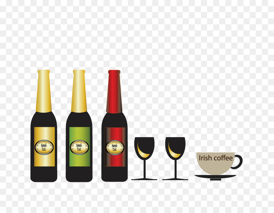 Botellas De Cerveza Y Café Irlandés，Cerveza PNG