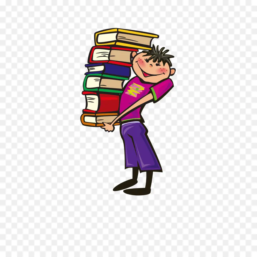 Niño Con Libros，Libros PNG