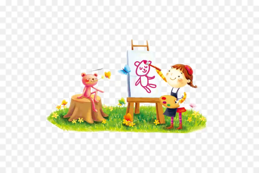 Pintura Infantil，Caballete PNG