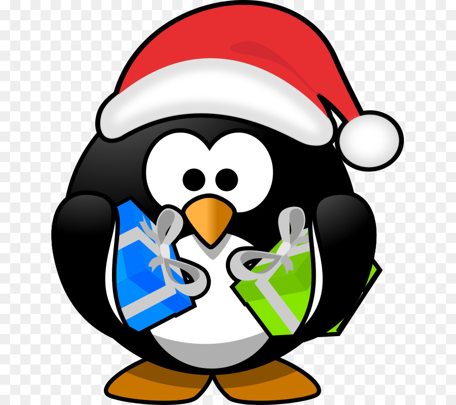 Santa Claus，Penguin PNG