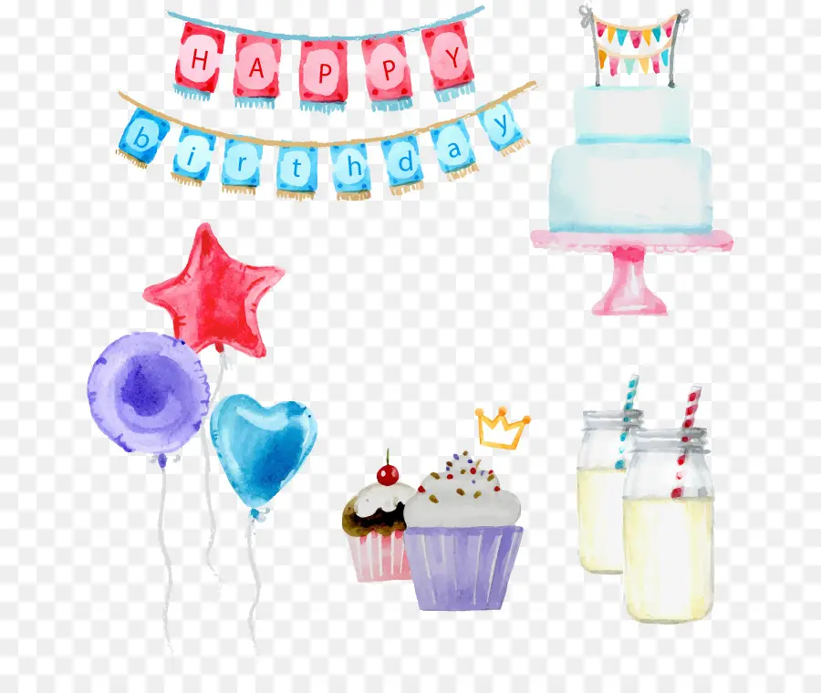 Decoraciones De Cumpleaños，Pastel PNG