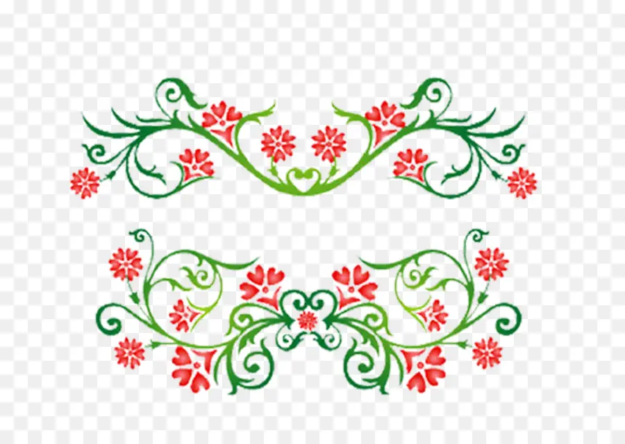 Diseño Floral，Verde PNG