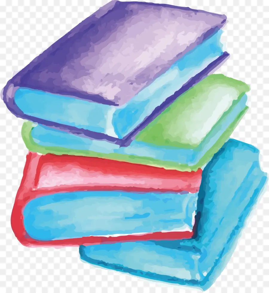 Libro，Pintura A La Acuarela PNG