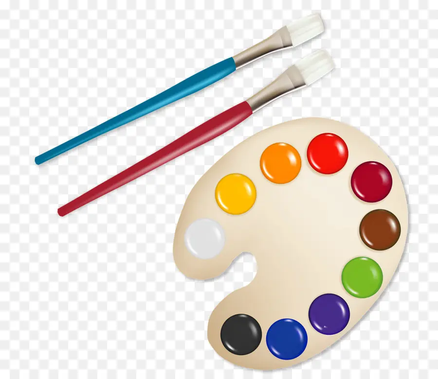 Paleta De Pintura，Brocha PNG