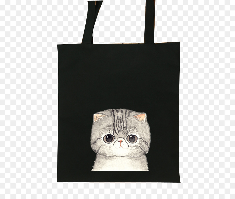 Bolso De Mano Del Gato，Negro PNG