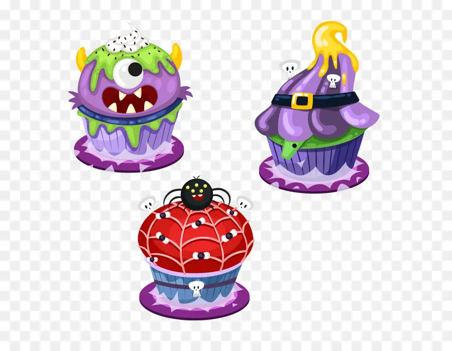 Cupcake，Pastel De Halloween PNG