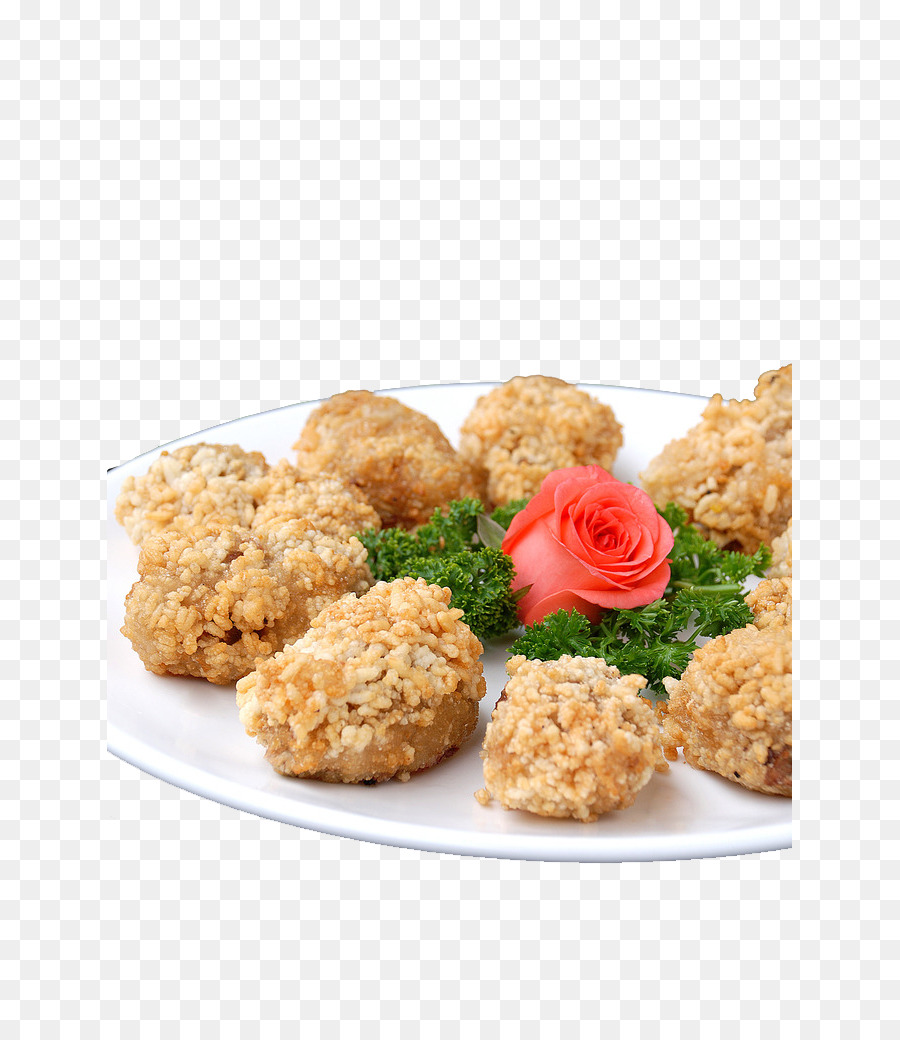 Nugget De Pollo，Pastel De Arroz De Sésamo Negro PNG